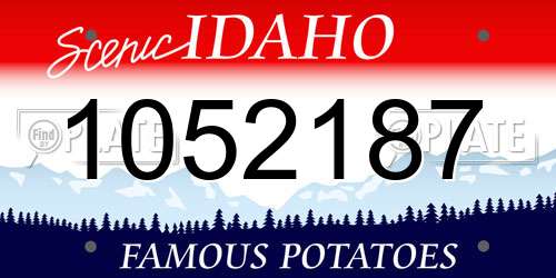 1052187 Idaho License Plate
