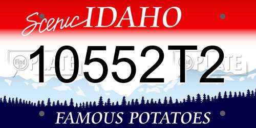 10552T2 Idaho License Plate