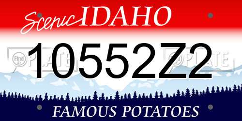 10552Z2 Idaho License Plate