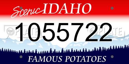 1055722 Idaho License Plate