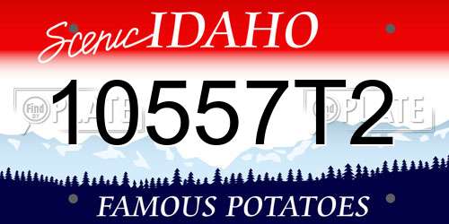 10557T2 Idaho License Plate