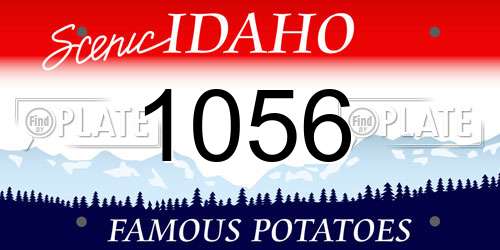 1056 Idaho License Plate