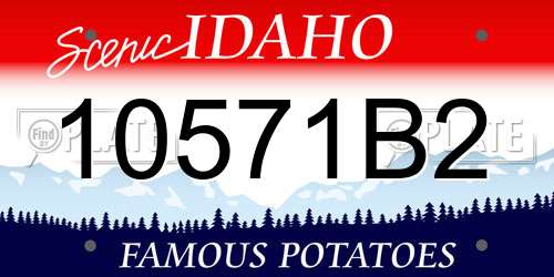 10571B2 Idaho License Plate