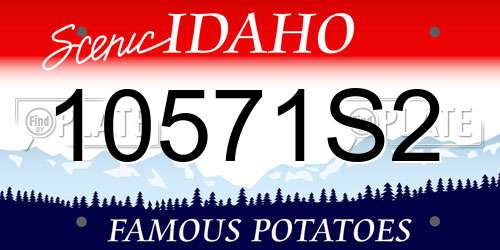 10571S2 Idaho License Plate