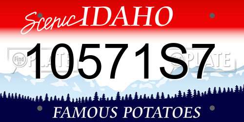10571S7 Idaho License Plate