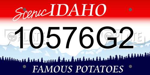 10576G2 Idaho License Plate