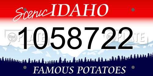 1058722 Idaho License Plate