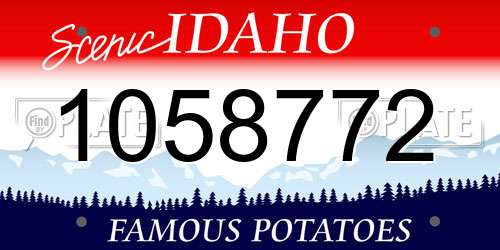 1058772 Idaho License Plate