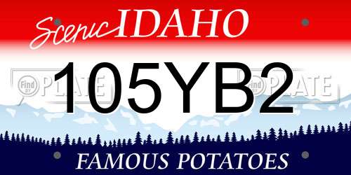 105YB2 Idaho License Plate