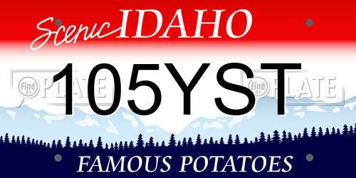 105YST Idaho License Plate