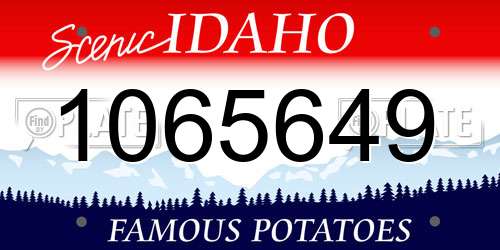 1065649 Idaho License Plate
