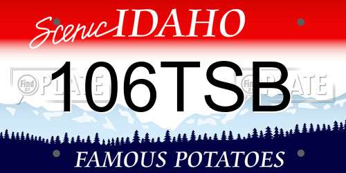 106TSB Idaho License Plate