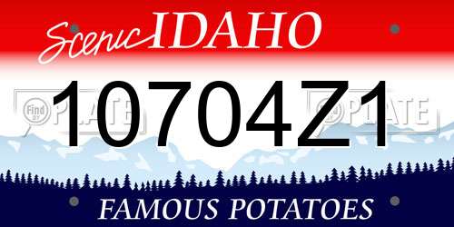 10704Z1 Idaho License Plate