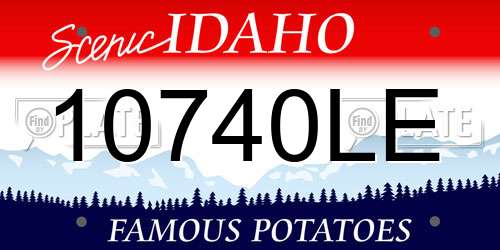 10740LE Idaho License Plate