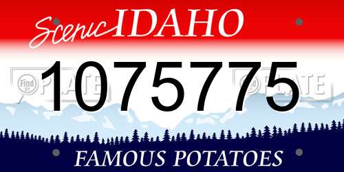 1075775 Idaho License Plate
