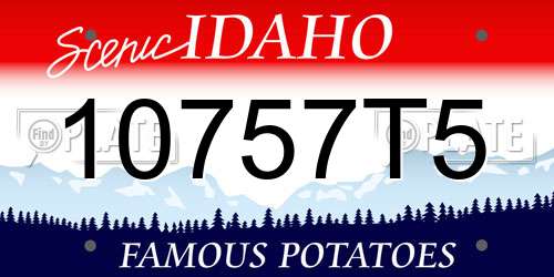 10757T5 Idaho License Plate