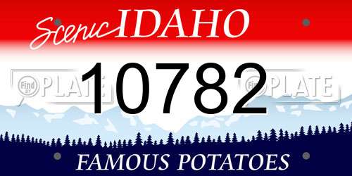10782 Idaho License Plate