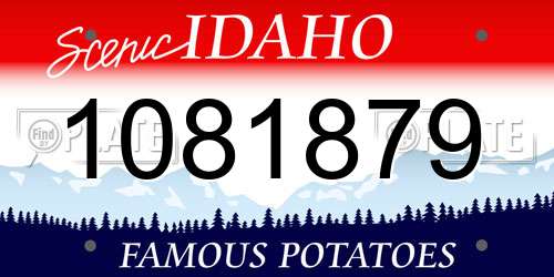 1081879 Idaho License Plate