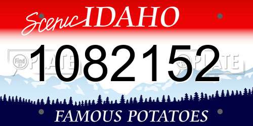 1082152 Idaho License Plate