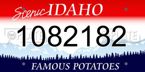 1082182 Idaho License Plate