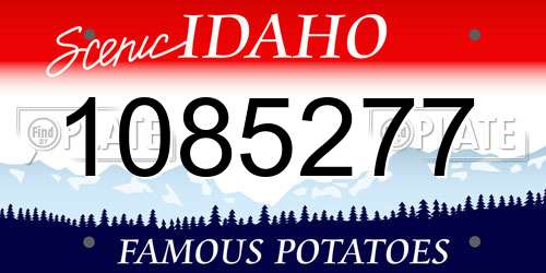 1085277 Idaho License Plate
