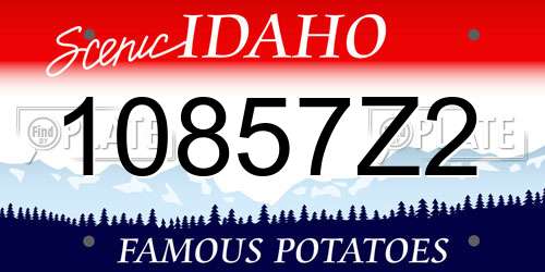 10857Z2 Idaho License Plate