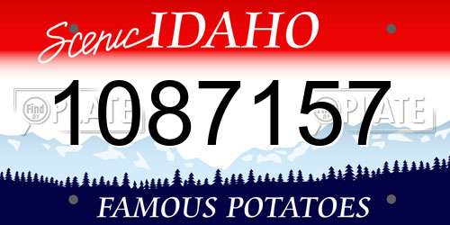 1087157 Idaho License Plate