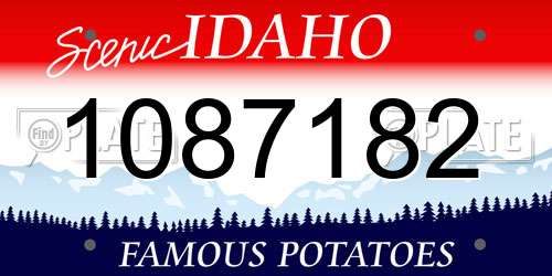 1087182 Idaho License Plate