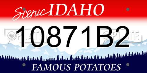 10871B2 Idaho License Plate
