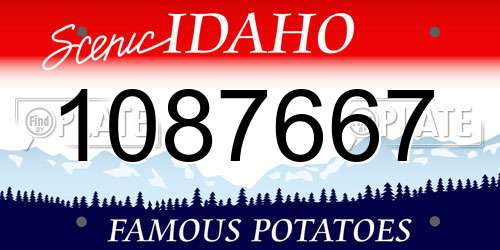 1087667 Idaho License Plate