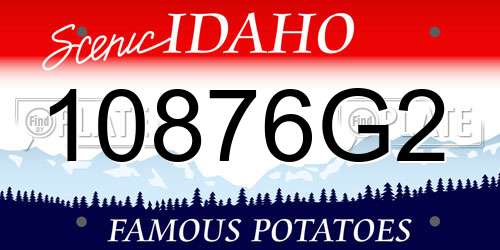10876G2 Idaho License Plate
