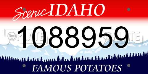 1088959 Idaho License Plate