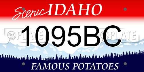 1095BC Idaho License Plate