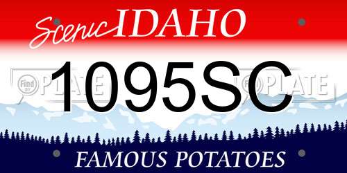 1095SC Idaho License Plate