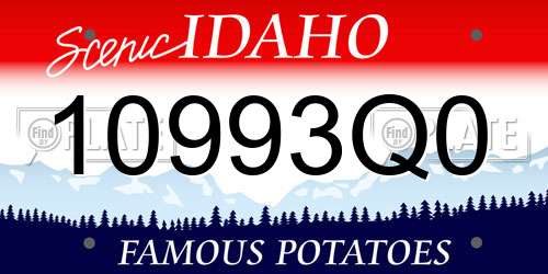 10993Q0 Idaho License Plate