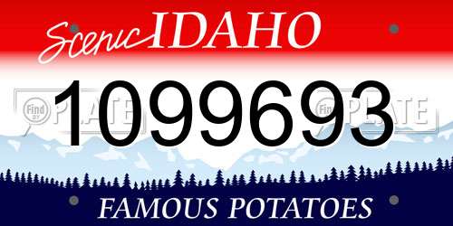 1099693 Idaho License Plate