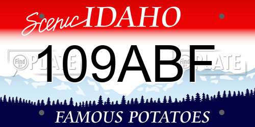 109ABF Idaho License Plate