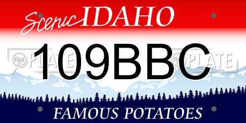 109BBC Idaho License Plate