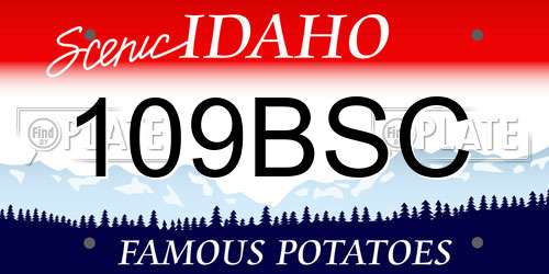 109BSC Idaho License Plate