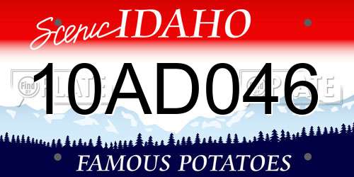 10AD046 Idaho License Plate