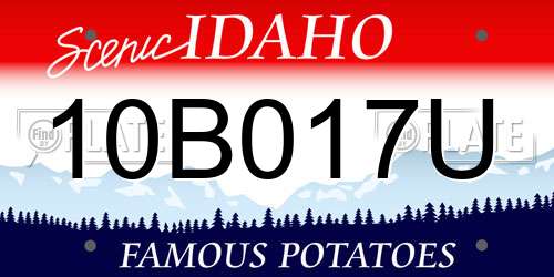 10B017U Idaho License Plate