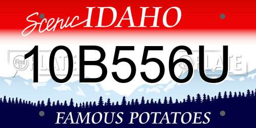 10B556U Idaho License Plate