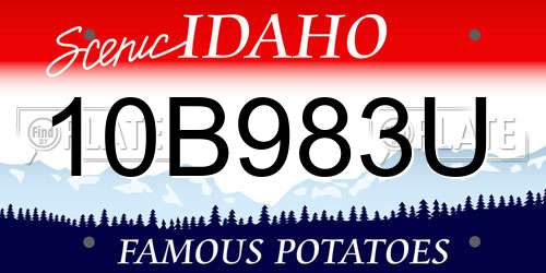 10B983U Idaho License Plate