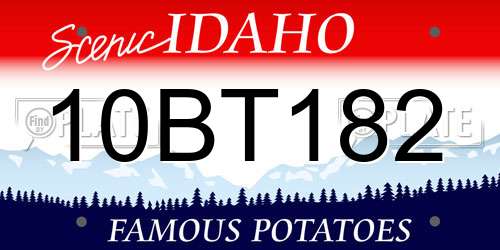 10BT182 Idaho License Plate