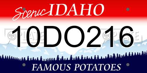 10DO216 Idaho License Plate