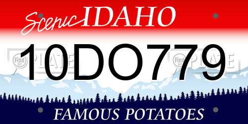 10DO779 Idaho License Plate