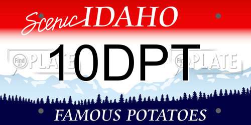 10DPT Idaho License Plate