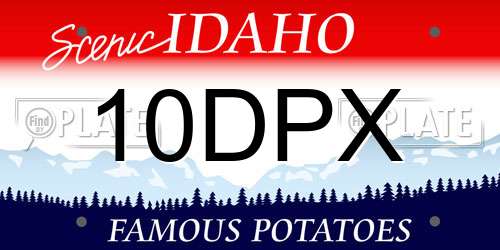 10DPX Idaho License Plate