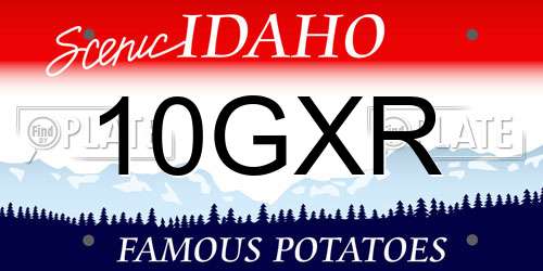 10GXR Idaho License Plate