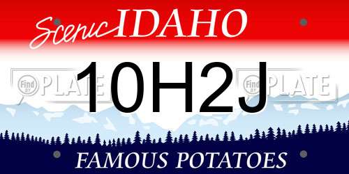 10H2J Idaho License Plate